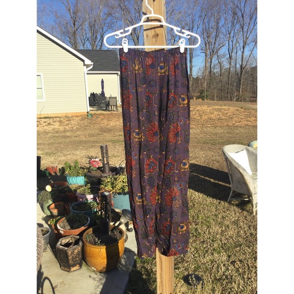 Vtg Ann Taylor womens stretchy pants P petite sheer purple 90s in living color - Picture 6 of 11